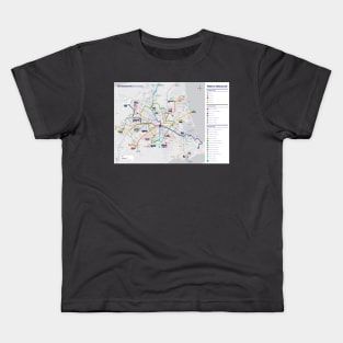 New Zealand - Christchurch - Bus Map - HD Kids T-Shirt